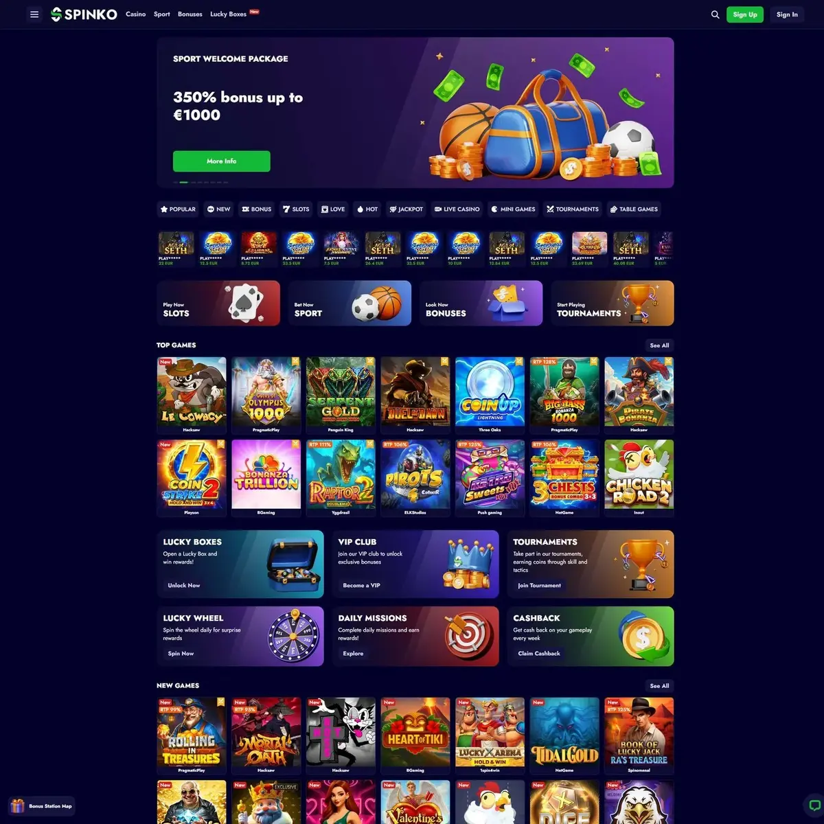 Spinko screenshot
